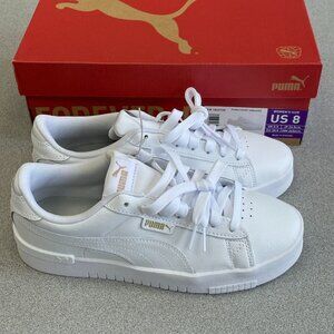 NEW Puma Women's US 8 Court Sneaker White Leather Low Top